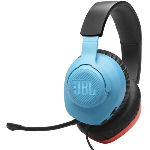 ყურსასმენი JBL JBLQTUM100N Quantum 100N, Gaming Headset, Wired, 3.5mm, Blue/Red