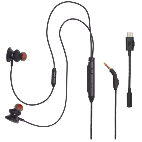 ყურსასმენი JBL JBLQTUM50CBLK Quantum 50C, Gaming Headphones, Wired, 3.5mm, Type-C, Black