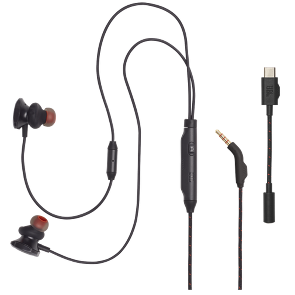 ყურსასმენი JBL JBLQTUM50CBLK Quantum 50C, Gaming Headphones, Wired, 3.5mm, Type-C, Black
