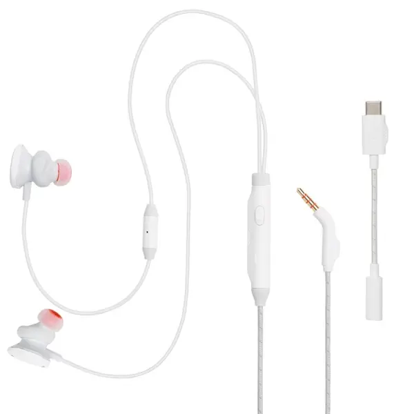 ყურსასმენი JBL JBLQTUM50CWHT Quantum 50C, Gaming Headphones, Wired, 3.5mm, Type-C, White