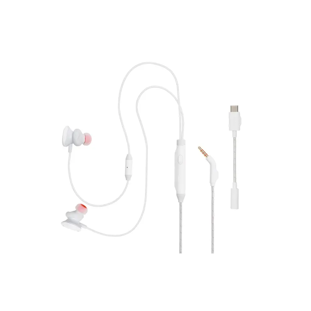 ყურსასმენი JBL JBLQTUM50CWHT Quantum 50C, Gaming Headphones, Wired, 3.5mm, Type-C, White