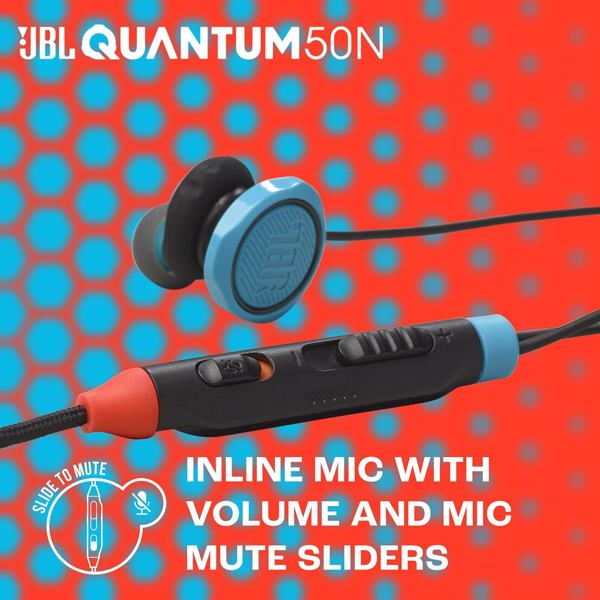 ყურსასმენი JBL JBLQTUM50N Quantum 50N, Gaming Headphones, Wired, 3.5mm, Black