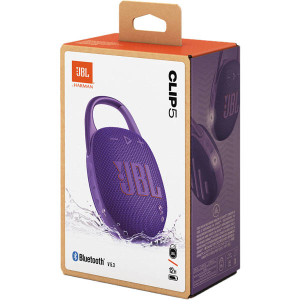 Speaker JBL JBLCLIP5PUR Clip 5, 7W, Bluetooth, Purple