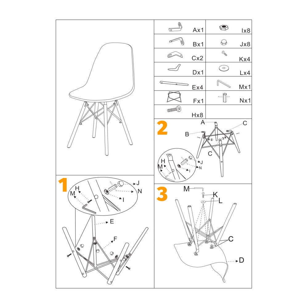 სკამი OEM 07021284, Chair, White