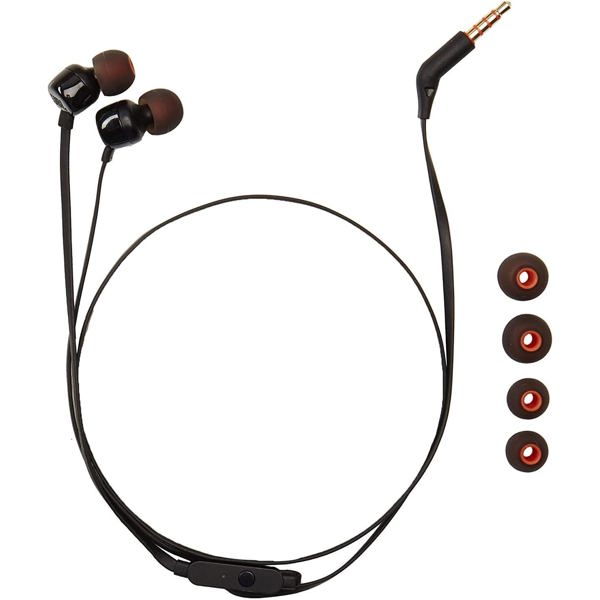 ყურსასმენი JBL JBLT110BLKE Tune 110, In-Ear Headphones, Wired, 3.5mm, Black
