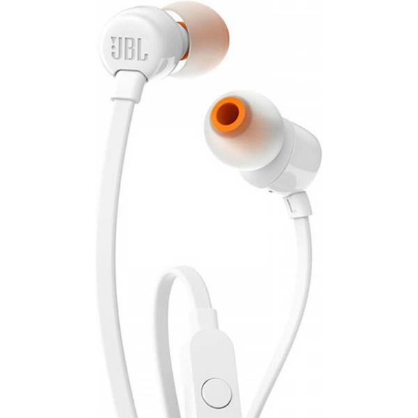 ყურსასმენი JBL JBLT110WHT Tune 110, In-Ear Headphones, Wired, 3.5mm, White