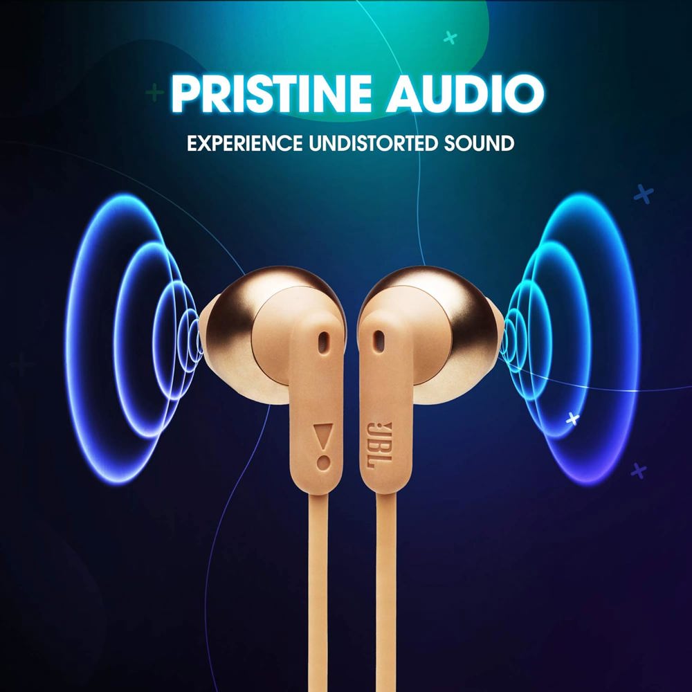 ყურსასმენი JBL JBLT215BTCGD Tune 215 BT, Wireless, Bluetooth, Gold