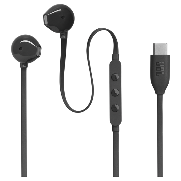 ყურსასმენი JBL JBLT305CBLK Tune 305 USB-C, In-Ear Headphones, Wired, Type-C, Black