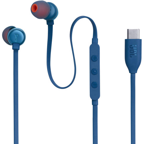 ყურსასმენი JBL JBLT310CBLU Tune 310 USB-C, In-Ear Headphones, Wired, Type-C, Blue
