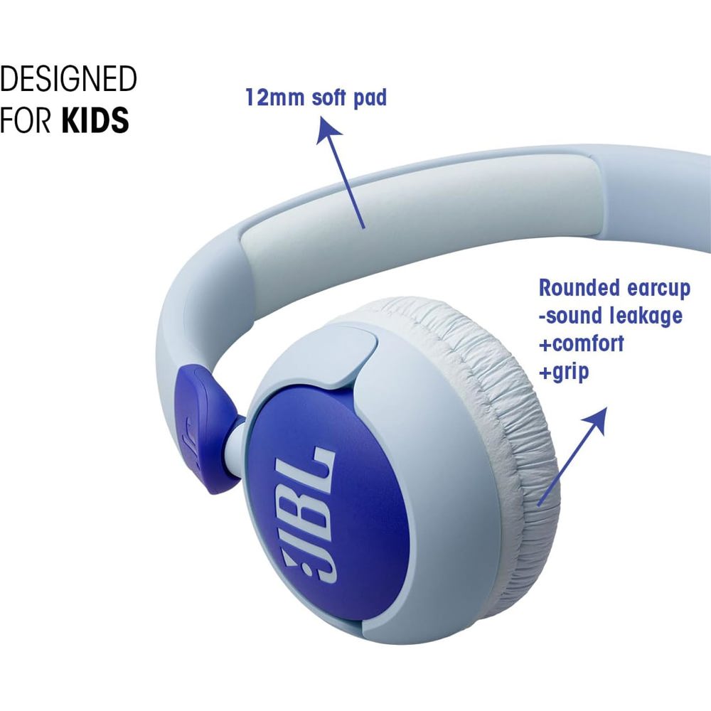 Headset JBL JBLJR320BLU Junior 320, Wired, 3.5mm, White/Blue