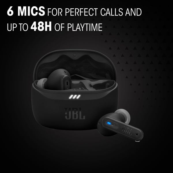 ყურსასმენი JBL JBLTBEAM2BLK Tune Beam2, Earbuds, Wireless, Bluetooth, IP54, Black