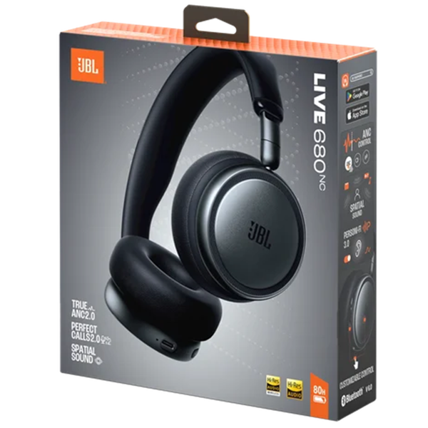 ყურსასმენი JBL JBLLIVE680NCBLK Live 680NC, Headset, Wireless, Bluetooth, Black
