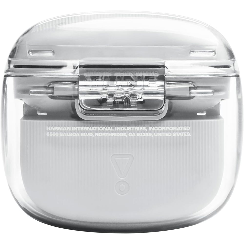 Earbuds JBL JBLTFLEX2GWHT Tune Flex 2 Ghost Edition, Wireless, Bluetooth, IP54, White/Transparent