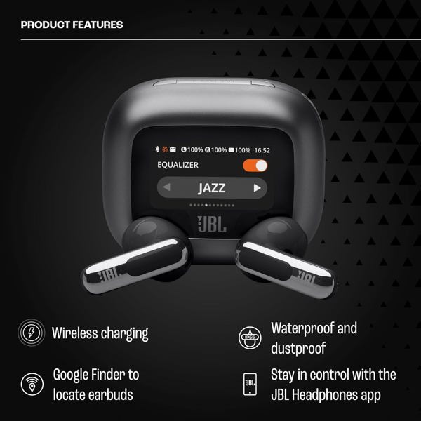 ყურსასმენი JBL JBLLIVEFLEX3BLK Live Flex3, Earbuds, Wireless, Bluetooth, IP54, Black