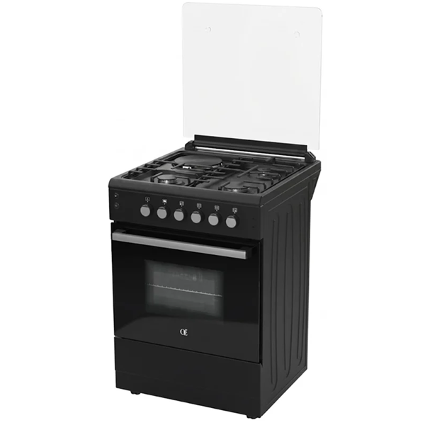 Gas Cooker Oz OE6031BL, 3Gas + 1Electric, Black