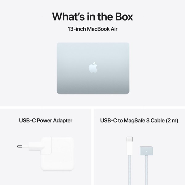 Notebook Apple MC6V4RU/A MacBook Air A3240, 13.6", M4, 24GB, 512GB SSD, Integrated, Sky Blue