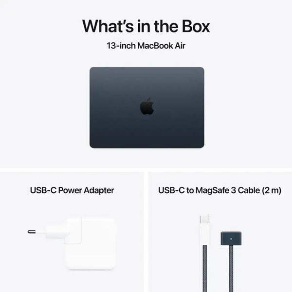 Notebook Apple MW133RU/A MacBook Air A3240, 13.6", M4, 16GB, 512GB SSD, Integrated, Midnight