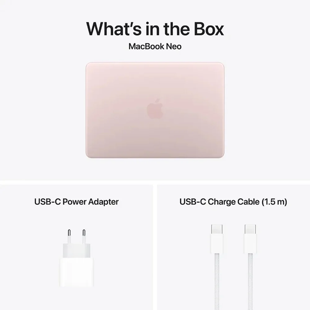 Notebook Apple Z1TU00020 MacBook Neo A3404, 13", A18 PRO, 8GB, 256GB SSD, Integrated, Blush