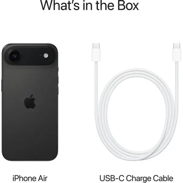 Mobile Phone Apple iPhone Air, 12GB, 256GB, ESIM Only, 5G, NFC, Space Black