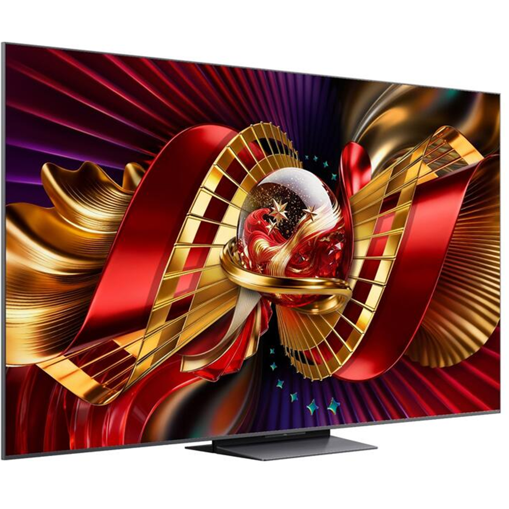TV TCL 75C8L SQD Mini LED, 75", Smart TV, 4K UHD, HDMI, LAN, USB, Bluetooth, WIFI, Black