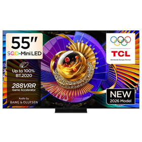 TV TCL 55C7L SQD-MINI LED, 55", 4K UHD, Smart TV, USB, HDMI, LAN, BT, WIFI, Black