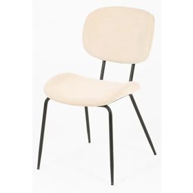 Chair OEM 07021341 CLEON VELVET CREAM, Beige