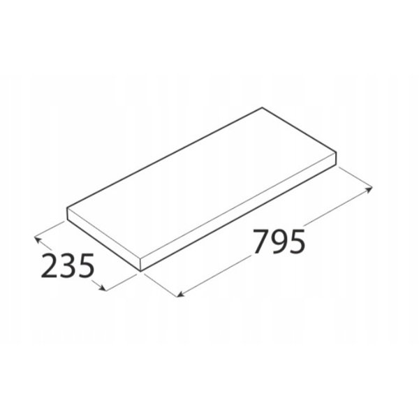 Shelf Velano FSG 80/24, White
