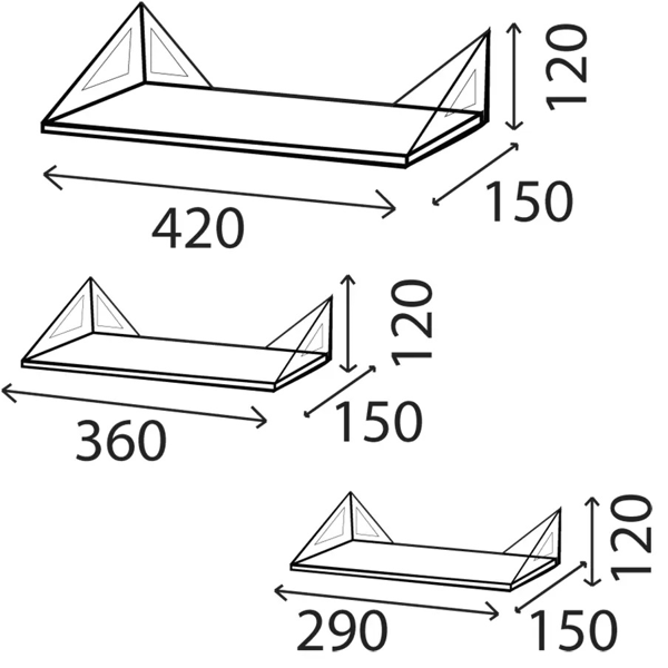 Shelves Set Domax FBL 1 LOFT, Brown