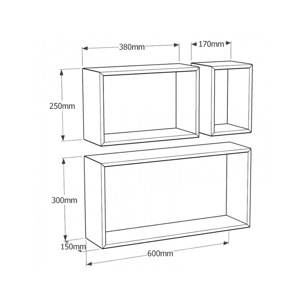 Shelves Set Domax FRS 1 floating shelf sonoma oak, Brown