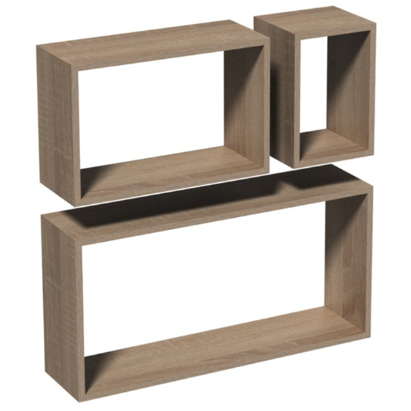 Shelves Set Domax FRS 1 floating shelf sonoma oak, Brown