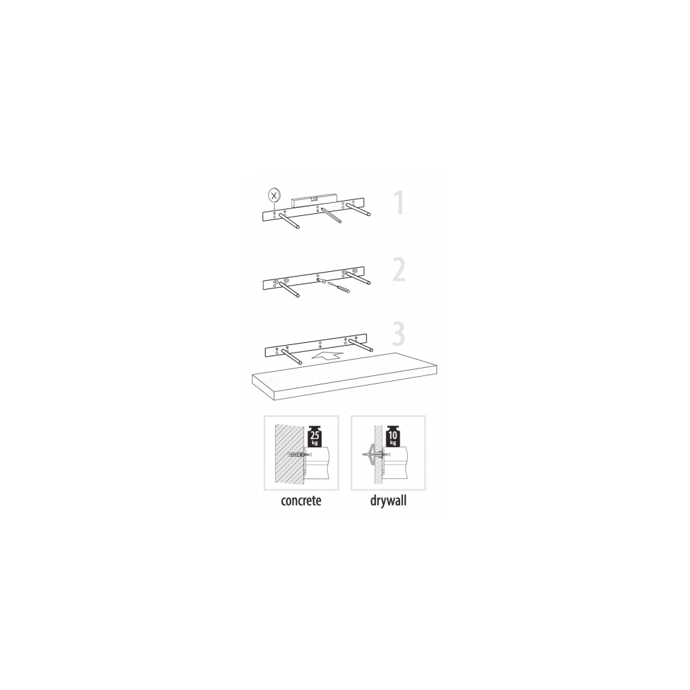 თარო VELANO 65110, Bookshelf, White