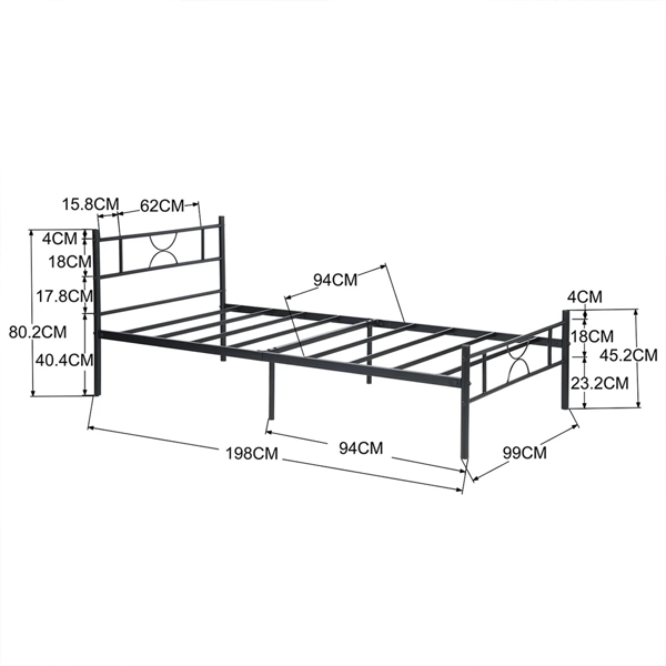 Bed OEM 07070075, Black