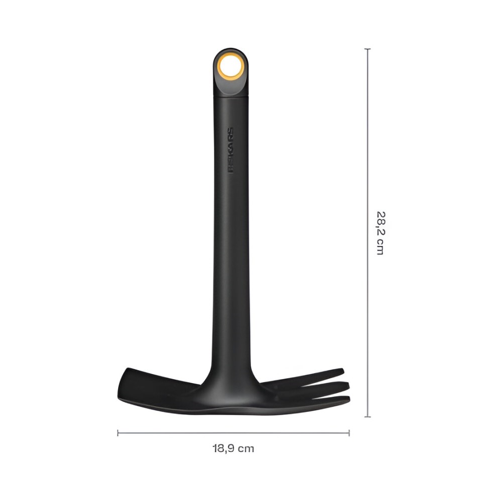 თოხი პლასტმასის Fiskars Solid 1072100, Solid Hoe, Black