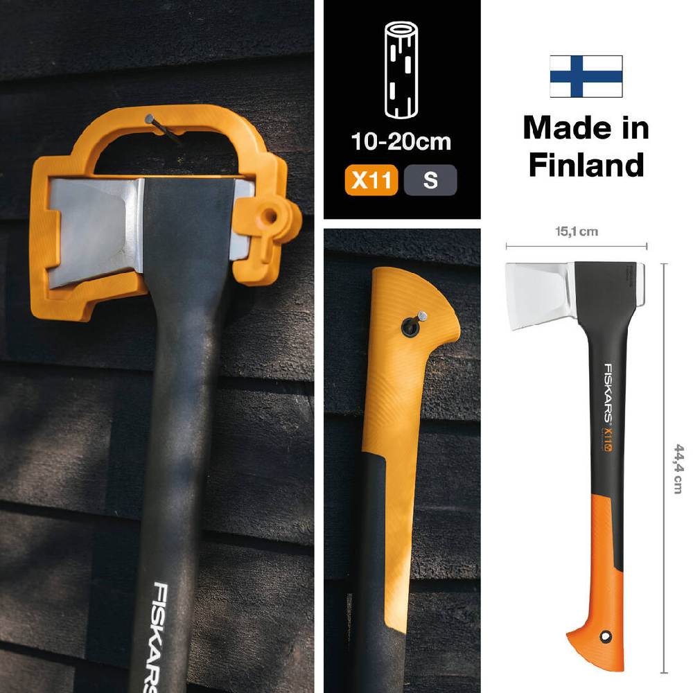 ნაჯახი Fiskars S X11 1015640, Axe, Black/Orange