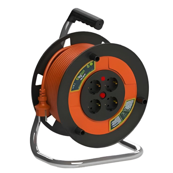 კოჭა ByLion PME-20325-F, 4Socket, 20m, Coil, Orange