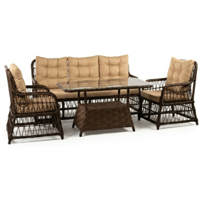 Furniture Set Comfort Room ELY3-BROWN, 4Pcs, Brown