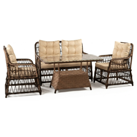 Furniture Set Comfort Room ELY2-BROWN, 4Pcs, Brown