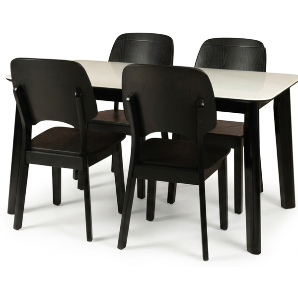 ავეჯის კომპლექტი Comfort Room DT9197-140+D1030, 5Pcs, Furniture Set, Black/White