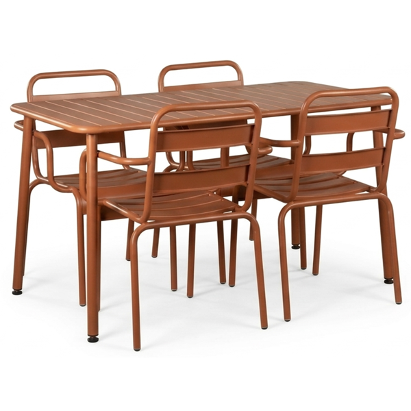 ბაღის ავეჯის კომპლექტი Comfort Room T-108+D-18 TER, 5Pcs, Furniture Set, Brown