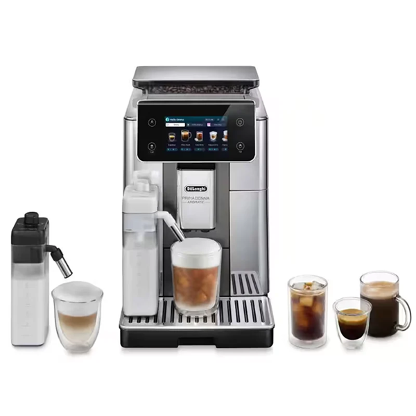 Coffee Machine Delonghi ECAM630.75.TM PrimaDonna Aromatic, 1450W, 2.2L, Black/Stainless Steel