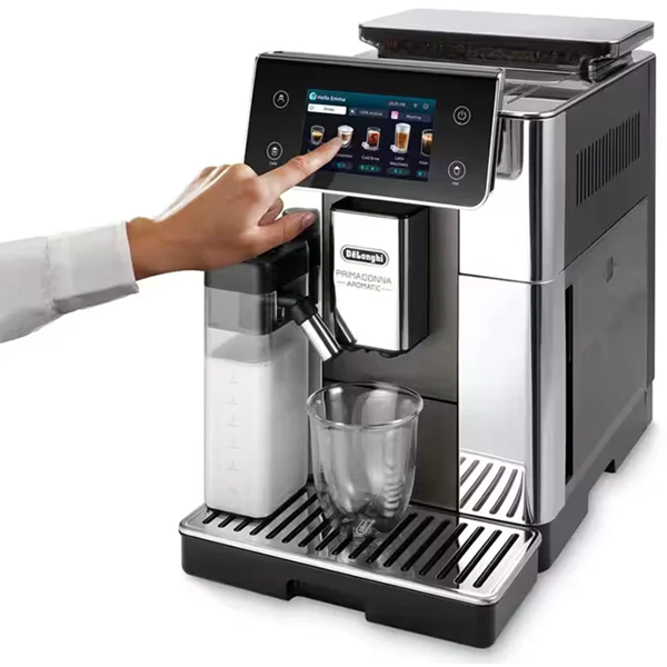 Coffee Machine Delonghi ECAM630.75.TM PrimaDonna Aromatic, 1450W, 2.2L, Black/Stainless Steel