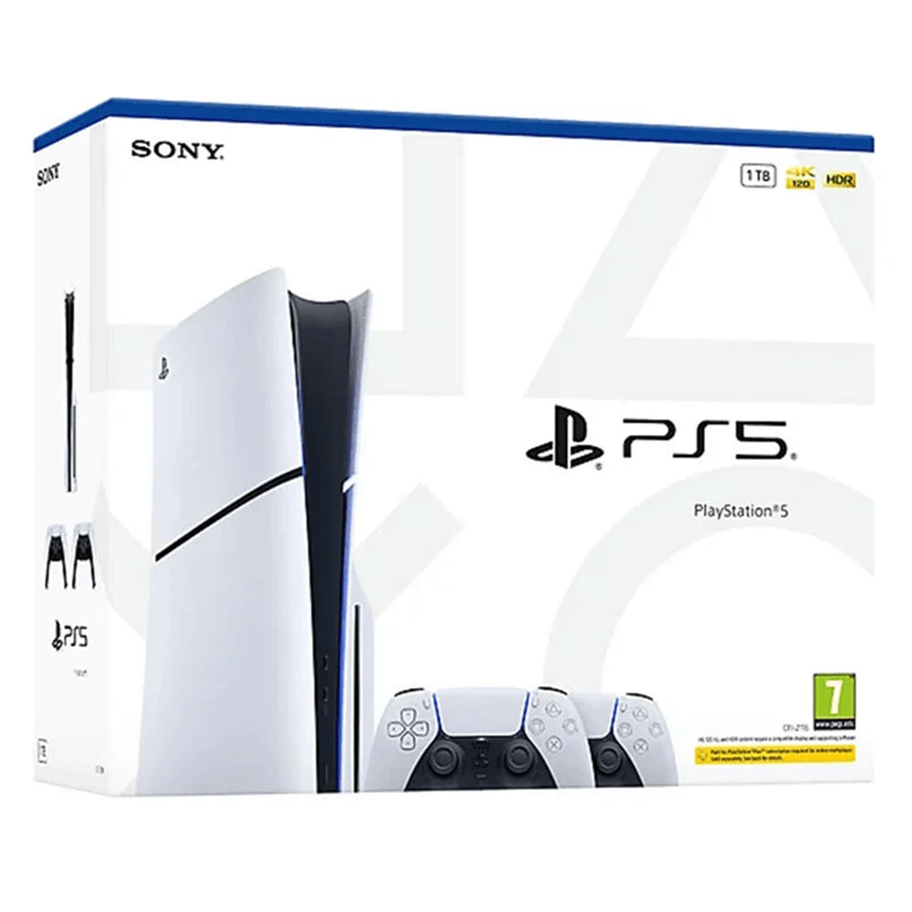 PS5 Console With Two Controller Sony PlayStation 5, White