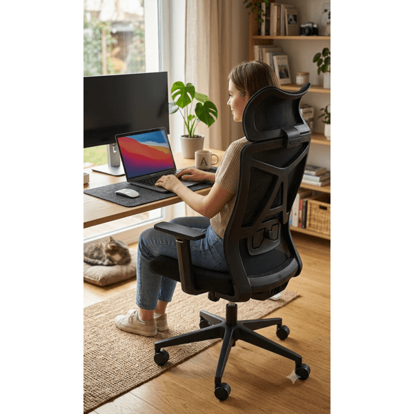 საოფისე სავარძელი ALLX MS-1230, Office Chair, Black