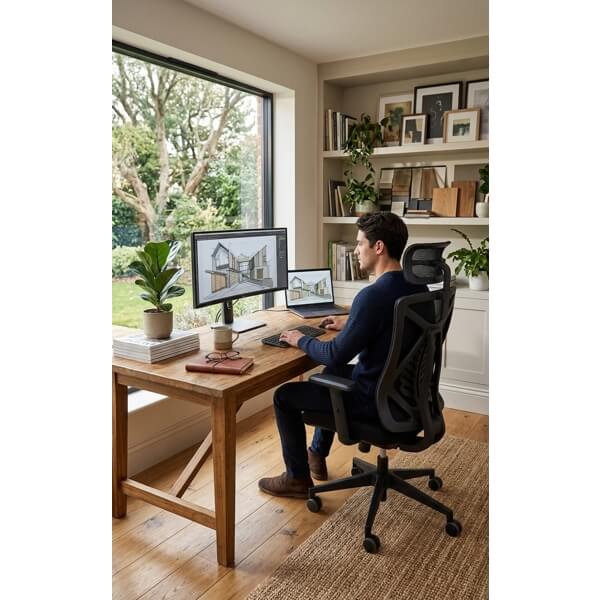 Office Chair ALLX MS-1225, Black