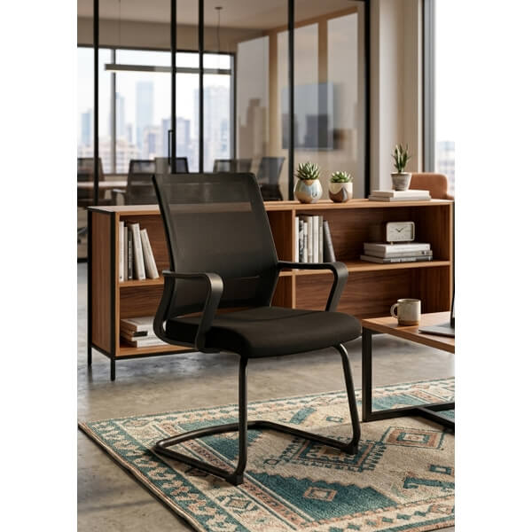 ვიზიტორის სავარძელი ALLX MS899C, Visitor Chair, Black