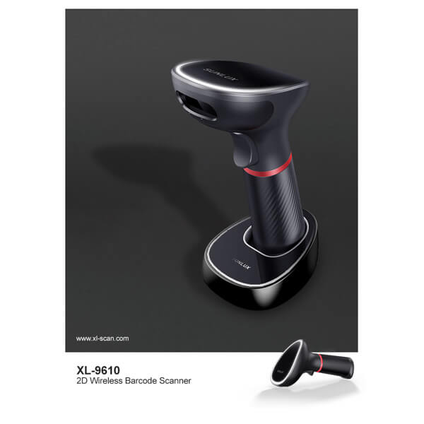 ბარკოდის სკანერი Sunlux XL-9610, 2D, Bluetooth, USB, USB-VCP, Barcode Scanner, Black
