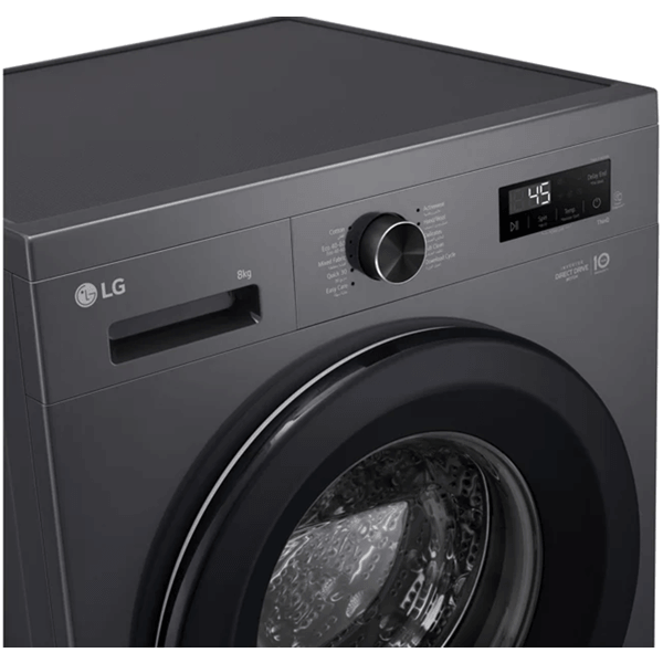 სარეცხი მანქანა LG F4Y1TYP6J.AMBQME3, 8Kg, 1200Rpm, 75dB, Washing Machine, Middle Black