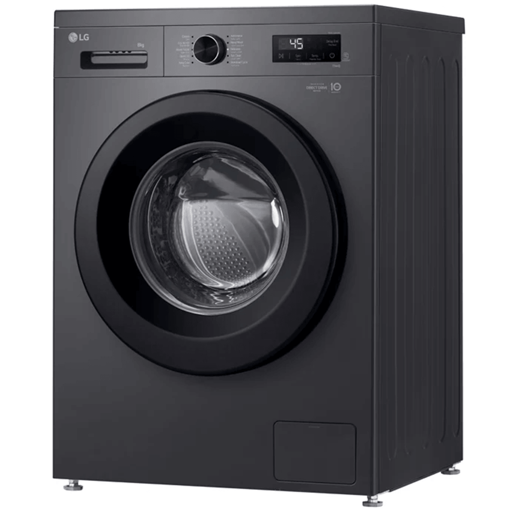Washing Machine LG F4Y1TYP6J.AMBQME3, 8Kg, 1200Rpm, 75dB, Middle Black