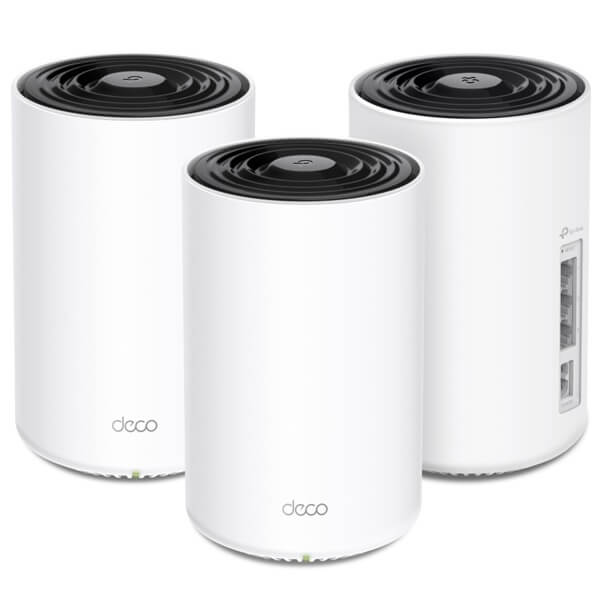 Home Mesh WiFi 6 System TP-Link DECO PX10(3-PACK) AX1500 + AV1000, 1201Mbps, White