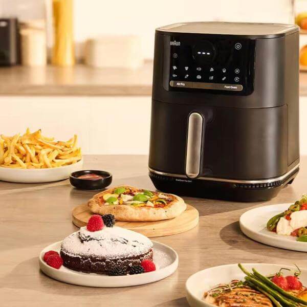 აეროგრილი Braun HF5054IBK MultiFry 5, 2000W, 6L, Air Fryer, Black